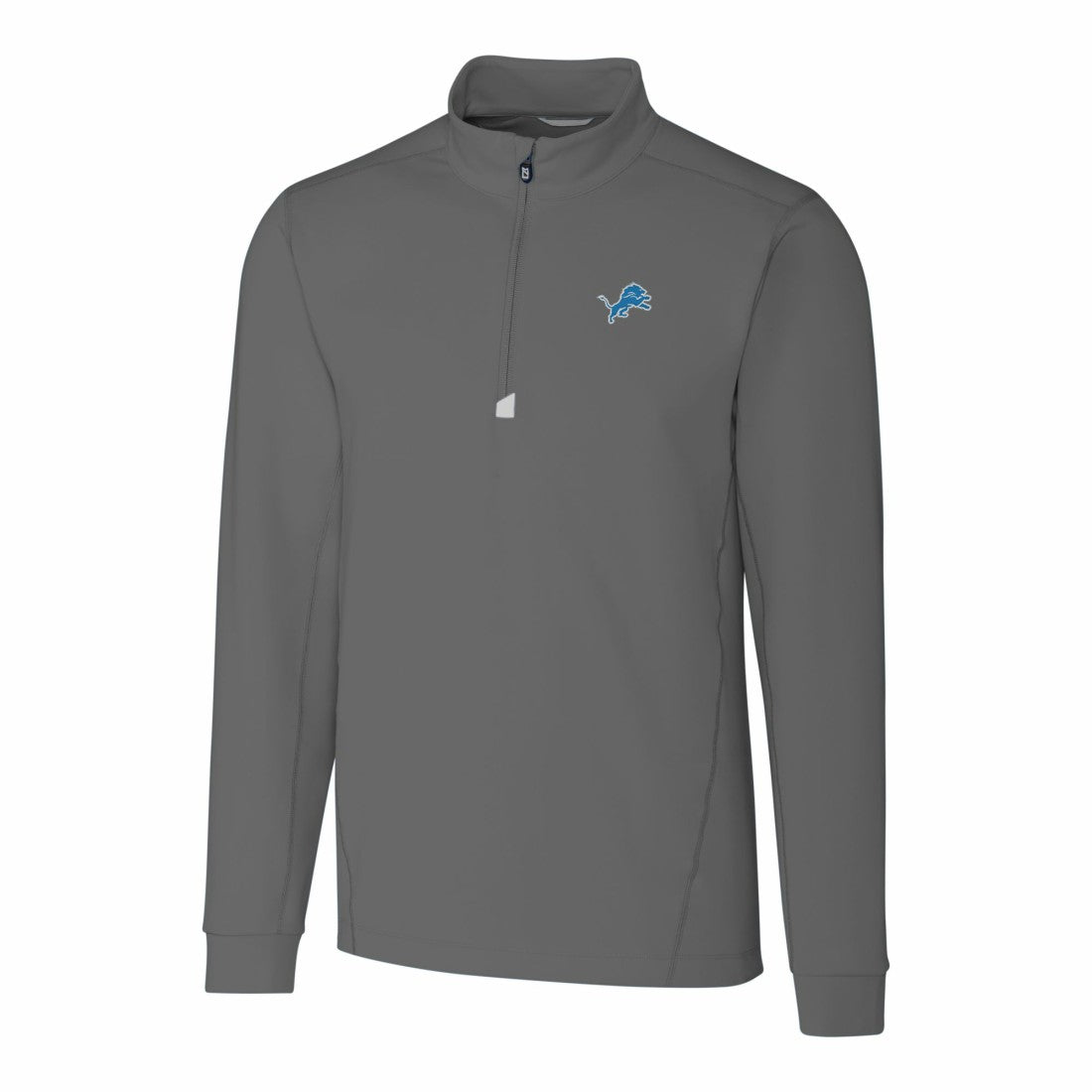 Detroit Lions Cutter & Buck Big & Tall Traverse Stretch Quarter-Zip Top Gray | NFL