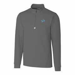 Detroit Lions Cutter & Buck Big & Tall Traverse Stretch Quarter-Zip Top Gray | NFL