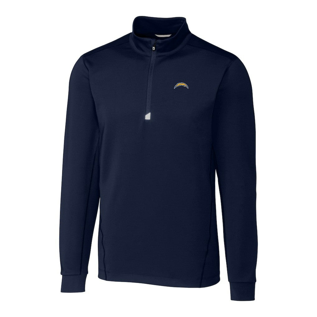 Los Angeles Chargers Cutter & Buck Big & Tall Traverse Stretch Quarter-Zip Top Navy | NFL