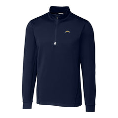 Los Angeles Chargers Cutter & Buck Big & Tall Traverse Stretch Quarter-Zip Top Navy | NFL