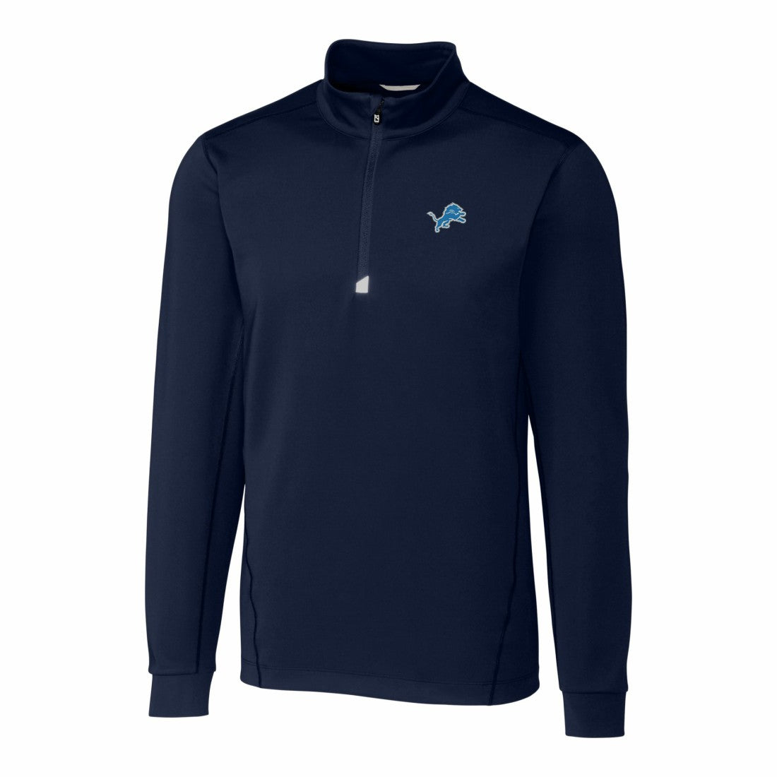 Detroit Lions Cutter & Buck Big & Tall Traverse Stretch Quarter-Zip Top Navy | NFL