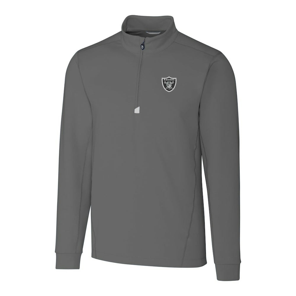 Las Vegas Raiders Cutter & Buck Big & Tall Traverse Stretch Quarter-Zip Top Gray | NFL