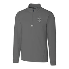 Las Vegas Raiders Cutter & Buck Big & Tall Traverse Stretch Quarter-Zip Top Gray | NFL