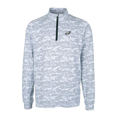 Philadelphia Eagles Cutter & Buck Big & Tall Traverse Eco Camo Tri-Blend DryTec Quarter-Zip Jacket Charcoal | NFL