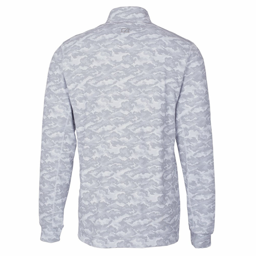 Pittsburgh Steelers Cutter & Buck Big & Tall Traverse Eco Camo Tri-Blend DryTec Quarter-Zip Jacket Charcoal | NFL