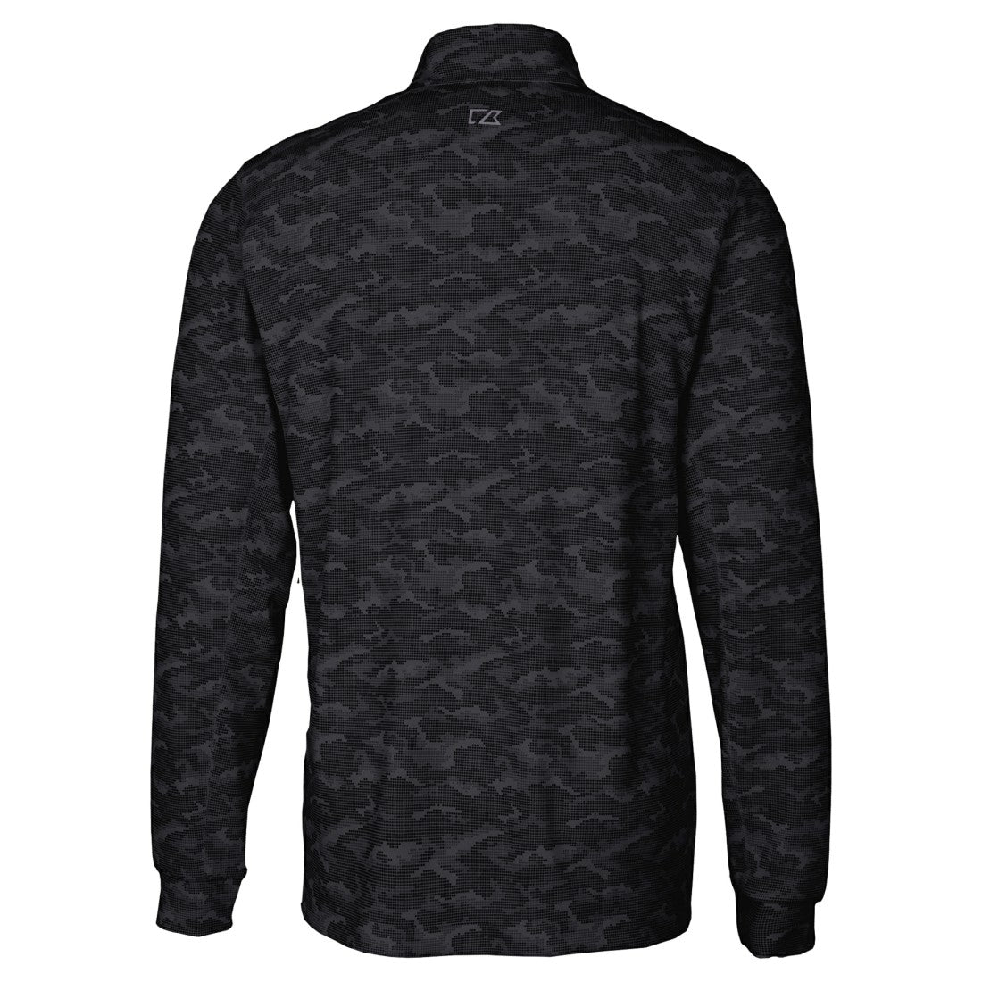 Tampa Bay Buccaneers Cutter & Buck Big & Tall Traverse Eco Camo Tri-Blend DryTec Quarter-Zip Jacket Black | NFL