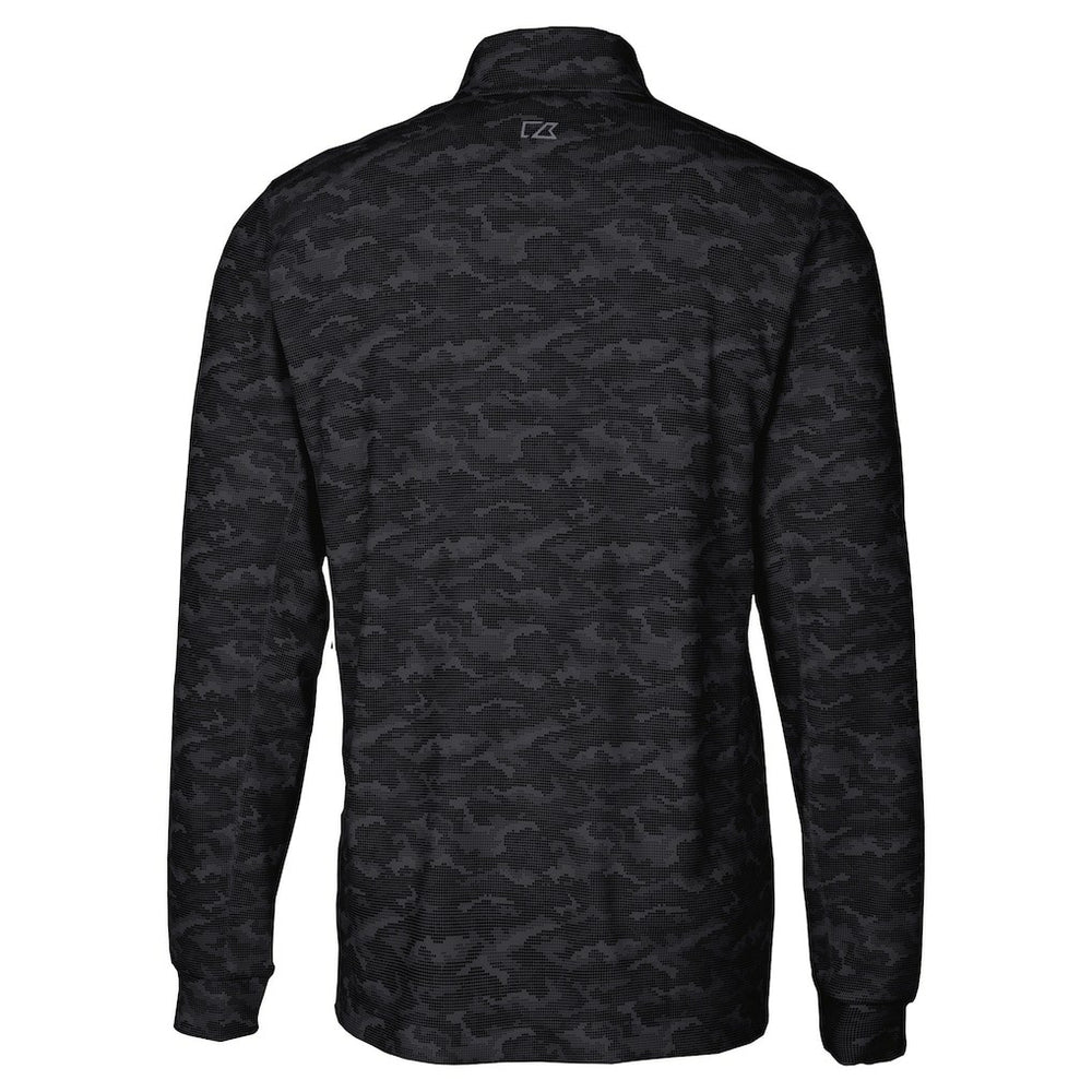 Washington Commanders Cutter & Buck Big & Tall Traverse Eco Camo Tri-Blend DryTec Quarter-Zip Jacket Black | NFL