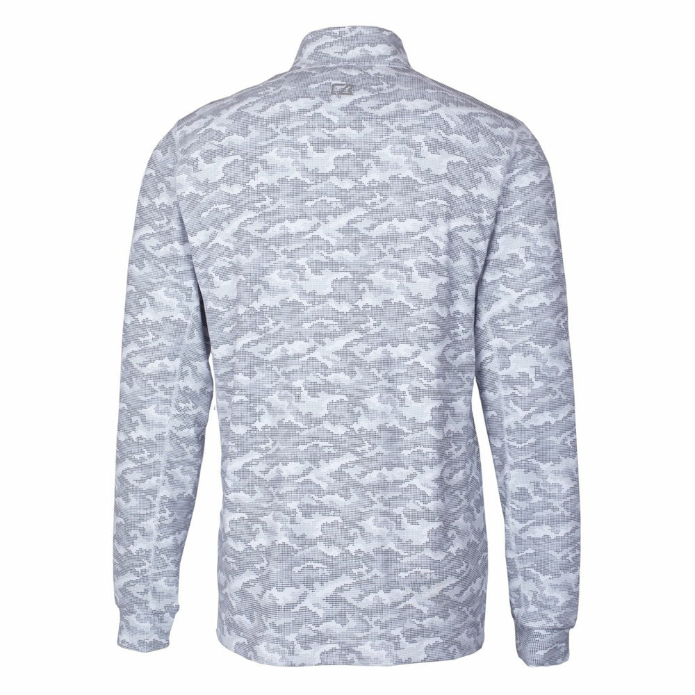 Tampa Bay Buccaneers Cutter & Buck Big & Tall Traverse Eco Camo Tri-Blend DryTec Quarter-Zip Jacket Charcoal | NFL