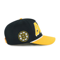 Boston Bruins '47 Dropshadow Rope Hitch Adjustable Hat - Black/Gold - NHL