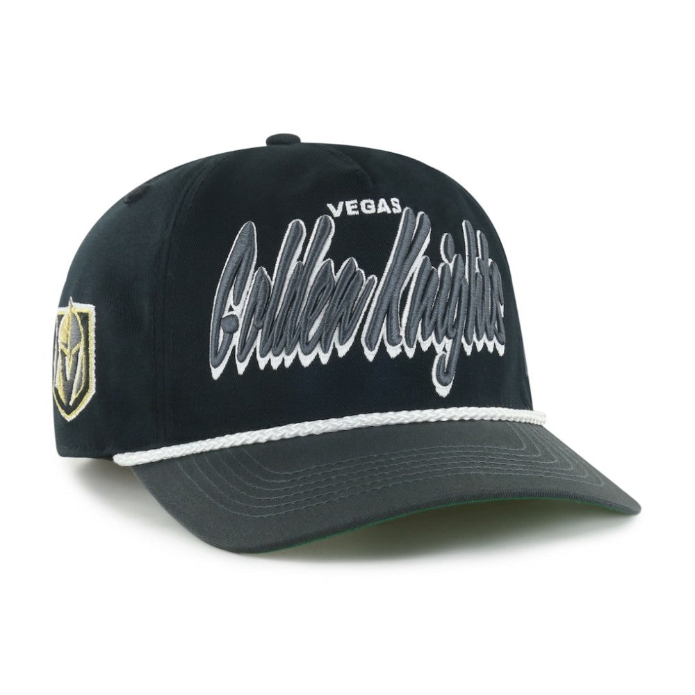 Vegas Golden Knights '47 Dropshadow Rope Hitch Adjustable Hat - Black/Charcoal - NHL