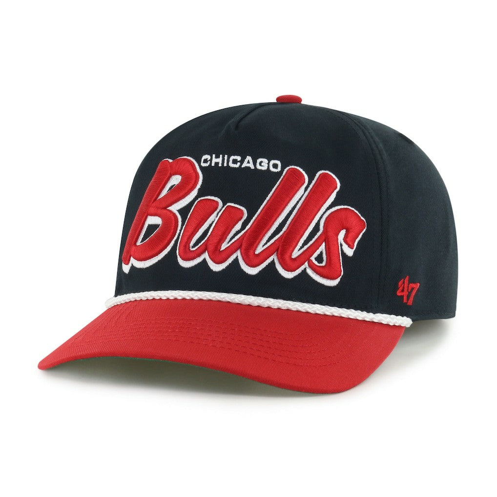 Chicago Bulls '47 Dropshadow Rope Hitch Adjustable Hat Black/Red - NBA
