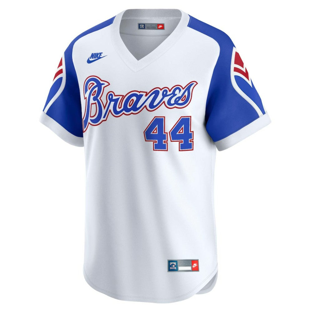 Hank Aaron Atlanta Braves Nike Throwback Cooperstown Collection Limited Jersey - MLB