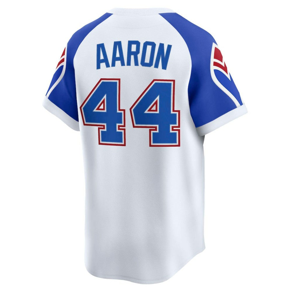 Hank Aaron Atlanta Braves Nike Throwback Cooperstown Collection Limited Jersey - MLB