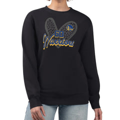 Golden State Warriors G-III 4Her by Carl Banks Women's Leopard Heart Fleece Pullover Sweatshirt Black - NBA