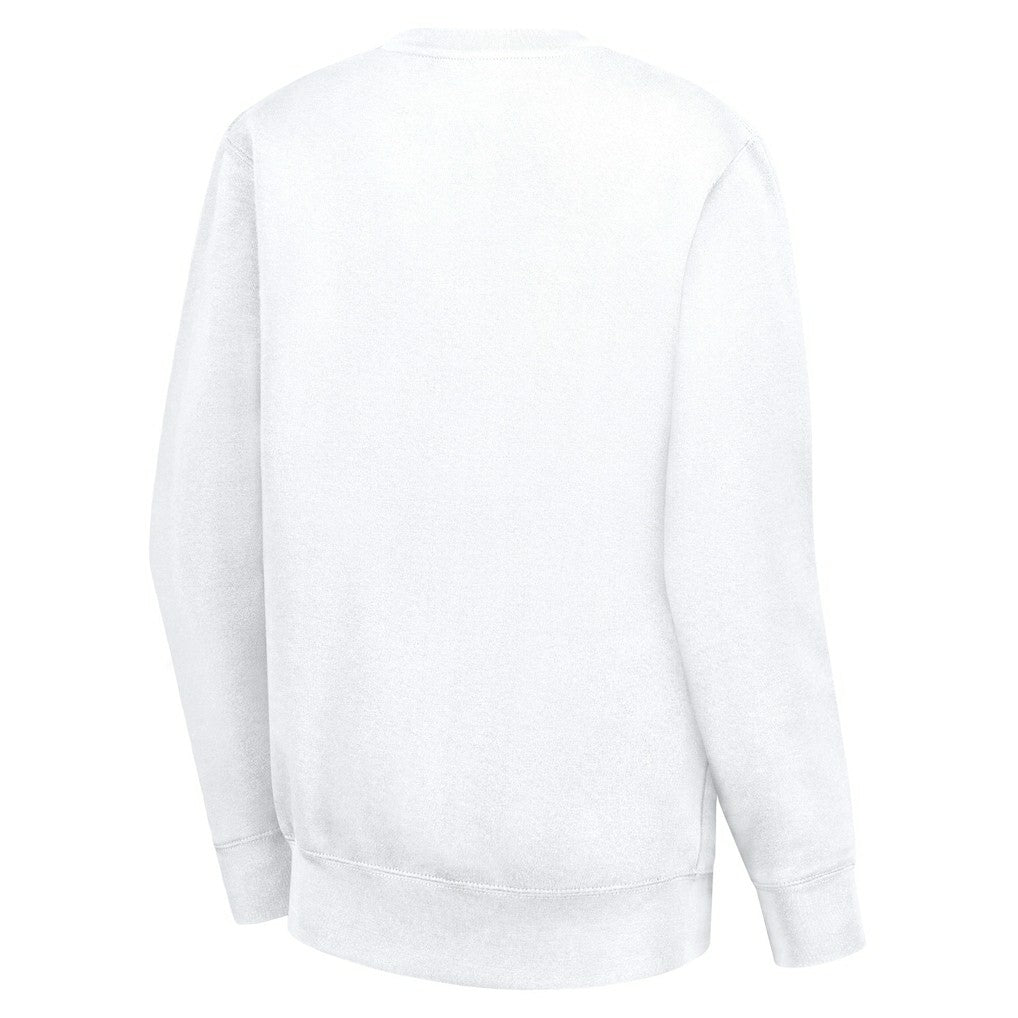 LA Clippers G-III 4Her by Carl Banks Women's Leopard Heart Fleece Pullover Sweatshirt White - NBA