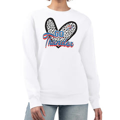 Oklahoma City Thunder G-III 4Her by Carl Banks Women's Leopard Heart Fleece Pullover Sweatshirt White - NBA
