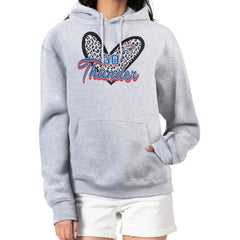Oklahoma City Thunder G-III 4Her by Carl Banks Women's Leopard Heart Graphic Fleece Pullover Hoodie Heather Gray - NBA