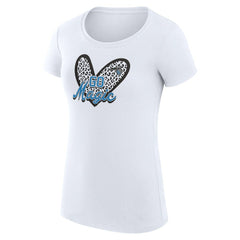 Orlando Magic G-III 4Her by Carl Banks Women's Super-Slim Fit Lightweight Leopard Heart T-Shirt White - NBA