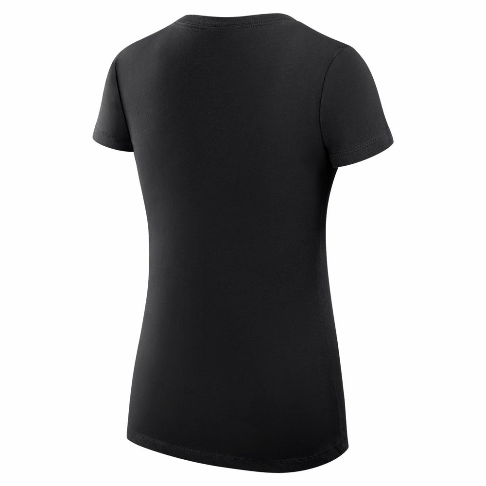 Sacramento Kings G-III 4Her by Carl Banks Women's Super-Slim Fit Lightweight Leopard Heart V-Neck T-Shirt Black - NBA