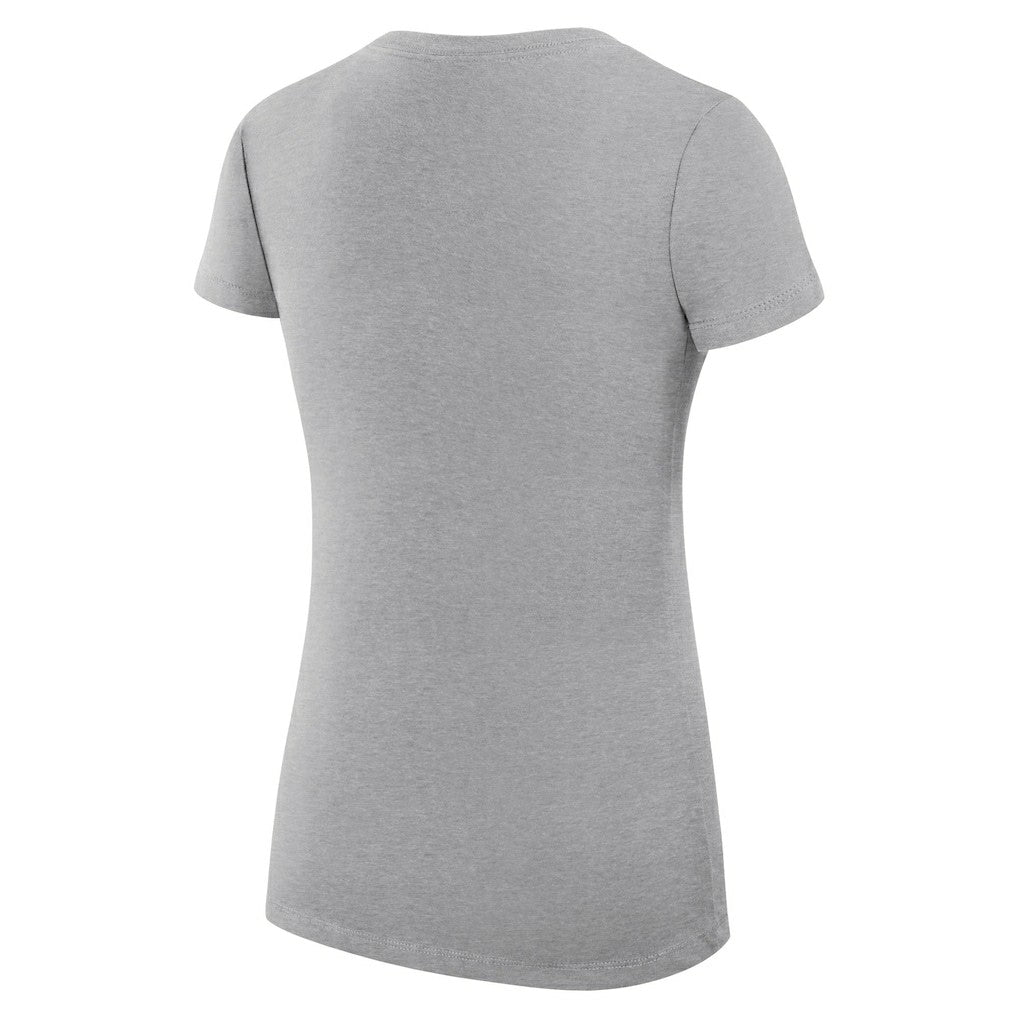 Boston Celtics G-III 4Her by Carl Banks Women's Super-Slim Fit Lightweight Leopard Heart V-Neck T-Shirt Heather Gray - NBA