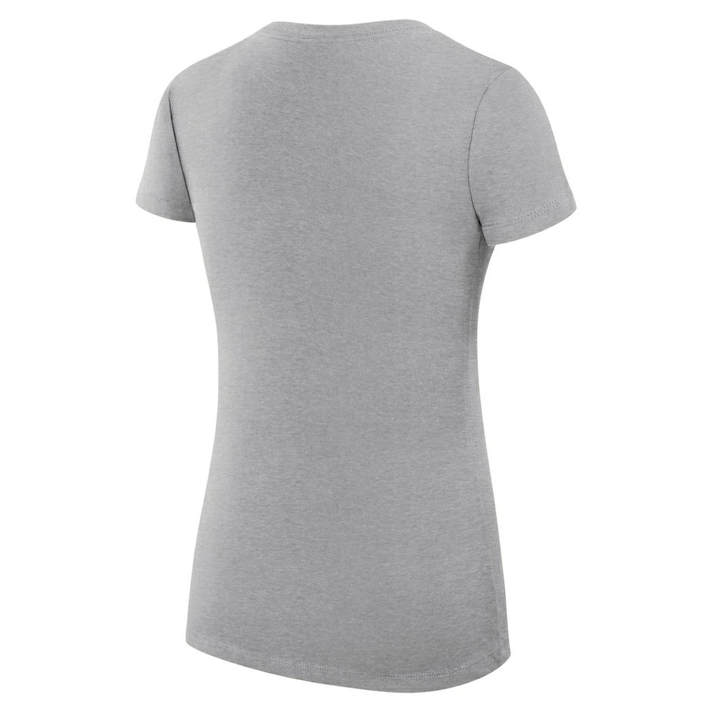 Detroit Pistons G-III 4Her by Carl Banks Women's Super-Slim Fit Lightweight Leopard Heart V-Neck T-Shirt Heather Gray - NBA