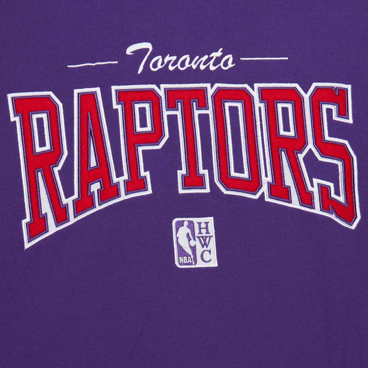 Toronto Raptors Hardwood Classics There & Back 2.0 Vintage Pullover Sweatshirt Purple - NBA