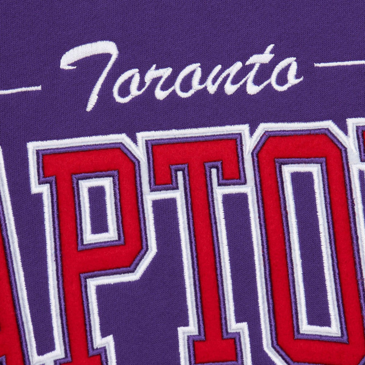 Toronto Raptors Hardwood Classics There & Back 2.0 Vintage Pullover Sweatshirt Purple - NBA