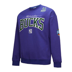 Milwaukee Bucks Hardwood Classics There & Back 2.0 Vintage Pullover Sweatshirt Purple - NBA