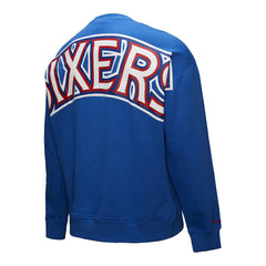 Philadelphia 76ers Hardwood Classics There & Back 2.0 Vintage Pullover Sweatshirt Royal - NBA