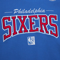 Philadelphia 76ers Hardwood Classics There & Back 2.0 Vintage Pullover Sweatshirt Royal - NBA