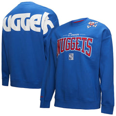 Denver Nuggets Hardwood Classics There & Back 2.0 Vintage Pullover Sweatshirt Royal - NBA