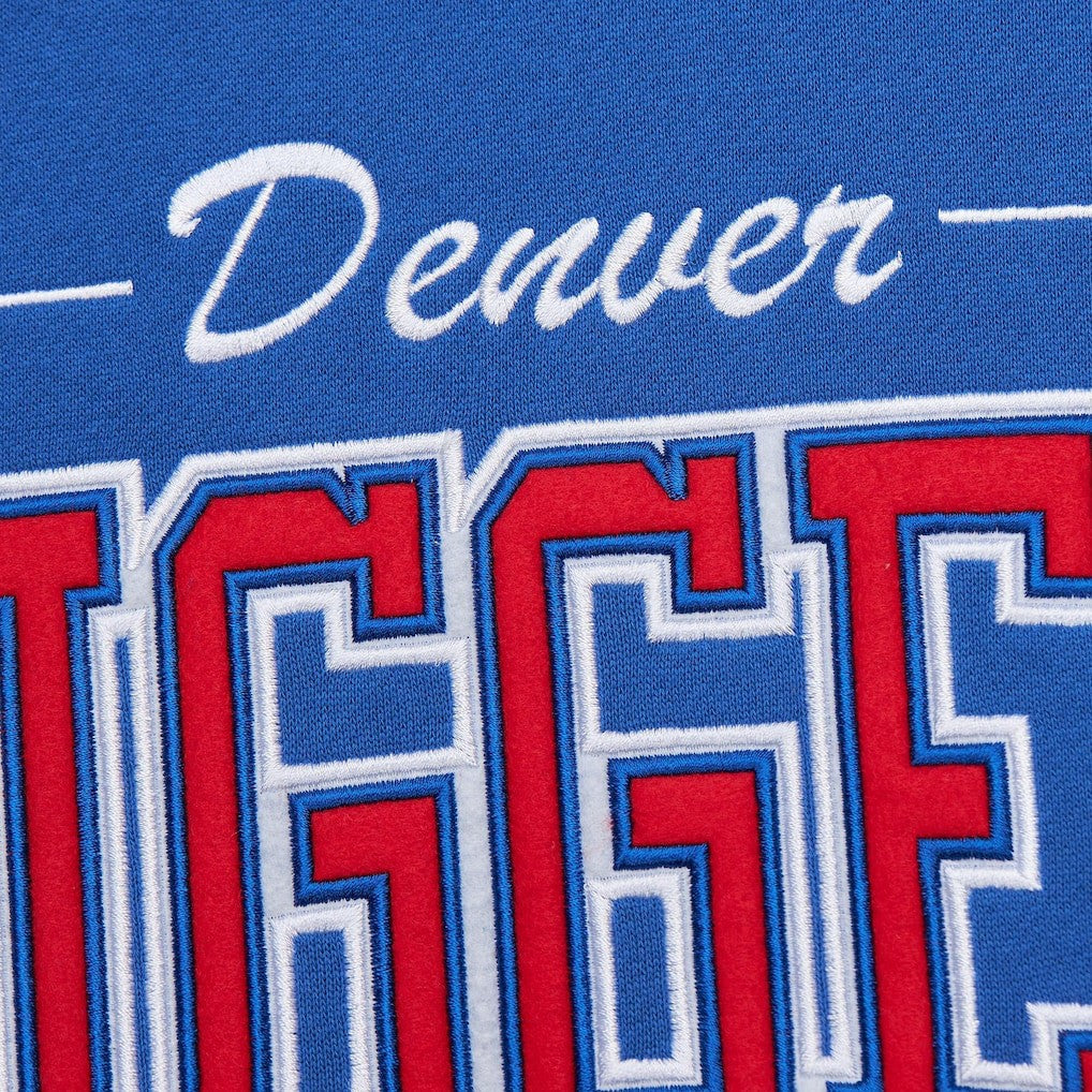 Denver Nuggets Hardwood Classics There & Back 2.0 Vintage Pullover Sweatshirt Royal - NBA