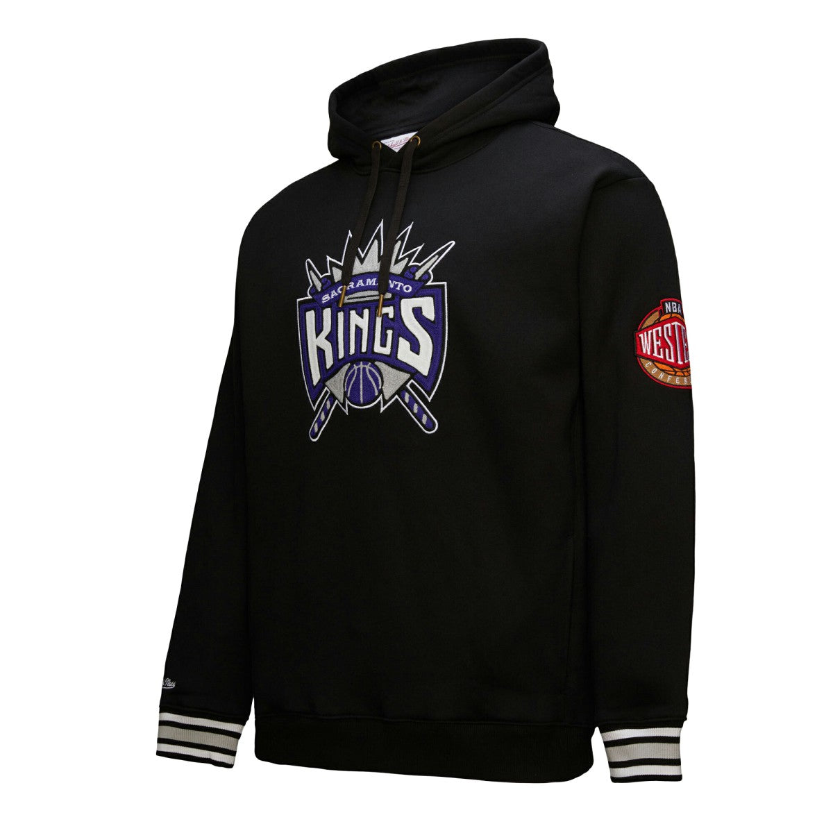 Sacramento Kings Chainstitch Applique Vintage Heavyweight Pullover Hoodie Black - NBA