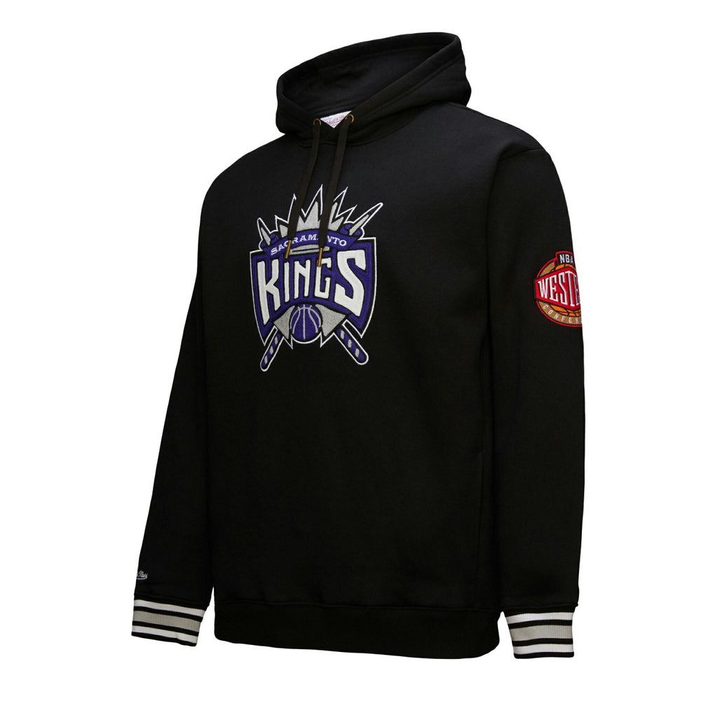 Sacramento Kings Chainstitch Applique Vintage Heavyweight Pullover Hoodie Black - NBA