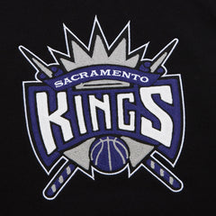 Sacramento Kings Chainstitch Applique Vintage Heavyweight Pullover Hoodie Black - NBA