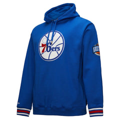 Philadelphia 76ers Chainstitch Applique Vintage Heavyweight Pullover Hoodie Royal - NBA