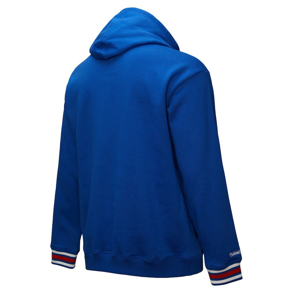 Philadelphia 76ers Chainstitch Applique Vintage Heavyweight Pullover Hoodie Royal - NBA