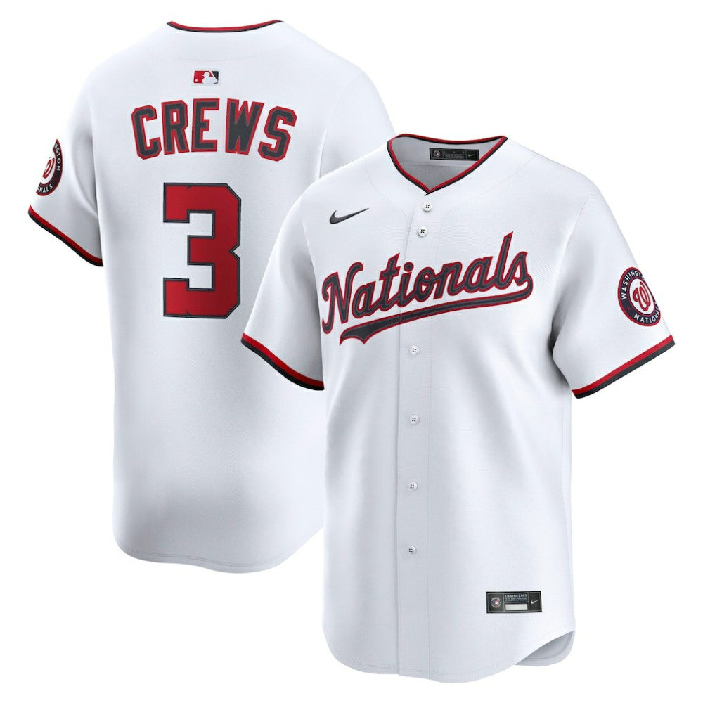 Dylan Crews Washington Nationals Nike Home Limited Player Jersey - MLB