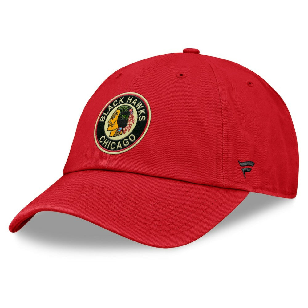 Chicago Blackhawks Fanatics Decades Collection Adjustable Hat - Red - NHL