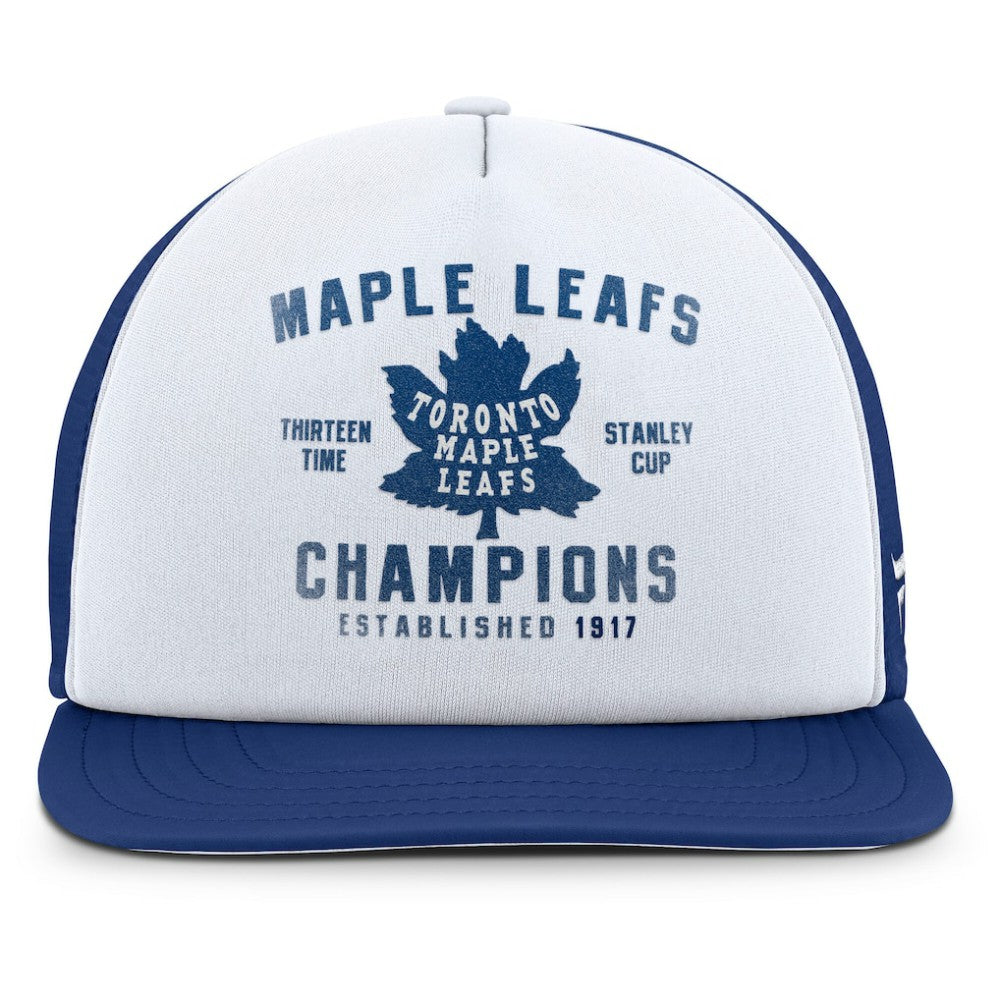 Toronto Maple Leafs Fanatics Decades Collection Foam Front Snapback Hat - White/Blue - NHL