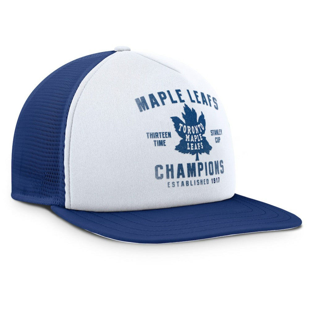 Toronto Maple Leafs Fanatics Decades Collection Foam Front Snapback Hat - White/Blue - NHL
