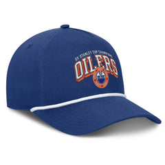 Edmonton Oilers Fanatics Decades Collection A-Frame Rope Adjustable Hat - Royal - NHL