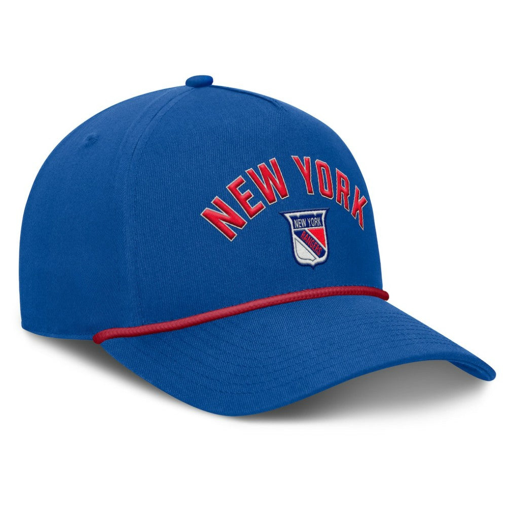 New York Rangers Fanatics Decades Collection A-Frame Rope Adjustable Hat - Royal - NHL