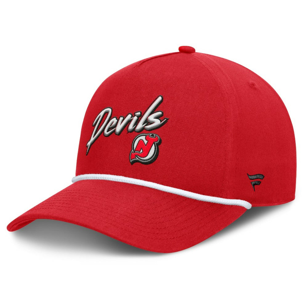 New Jersey Devils Fanatics Decades Collection A-Frame Rope Adjustable Hat - Red - NHL