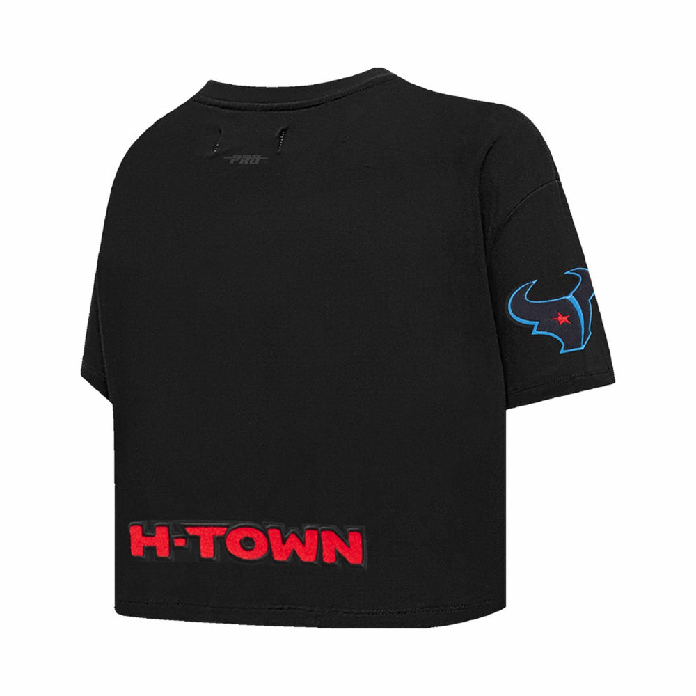 C.J. Stroud Houston Texans Pro Standard Women's Player Name & Number Cropped Boxy T-Shirt Black | NFL
