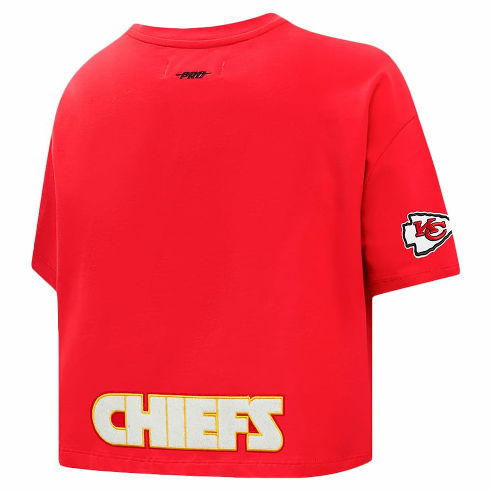 Travis Kelce Kansas City Chiefs Pro Standard Women's Player Name & Number Cropped Boxy T-Shirt Red | NFL