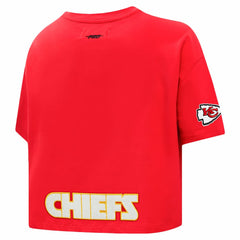 Travis Kelce Kansas City Chiefs Pro Standard Women's Player Name & Number Cropped Boxy T-Shirt Red | NFL