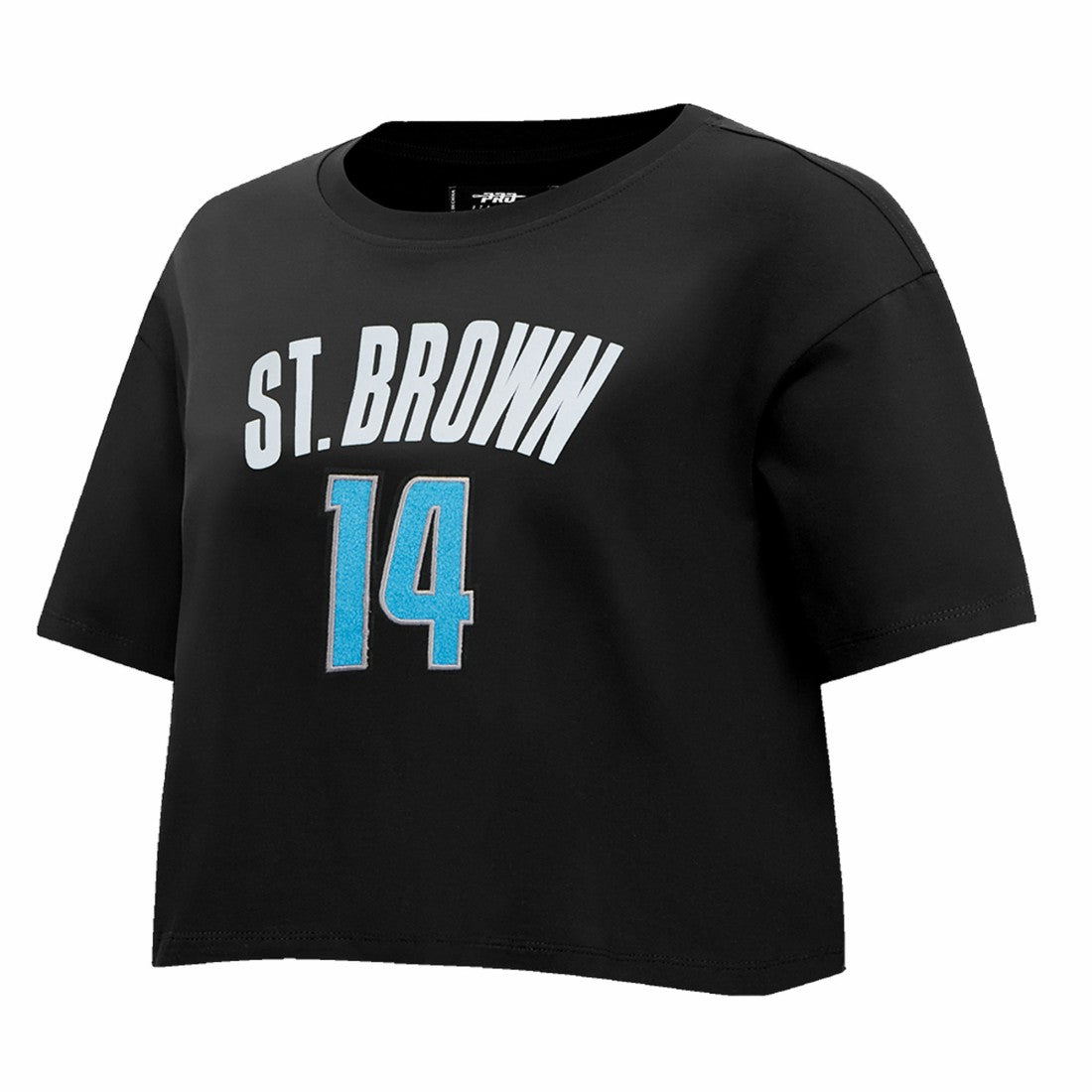 Amon-Ra St. Brown Detroit Lions Pro Standard Women's Player Name & Number Cropped Boxy T-Shirt Black | NFL