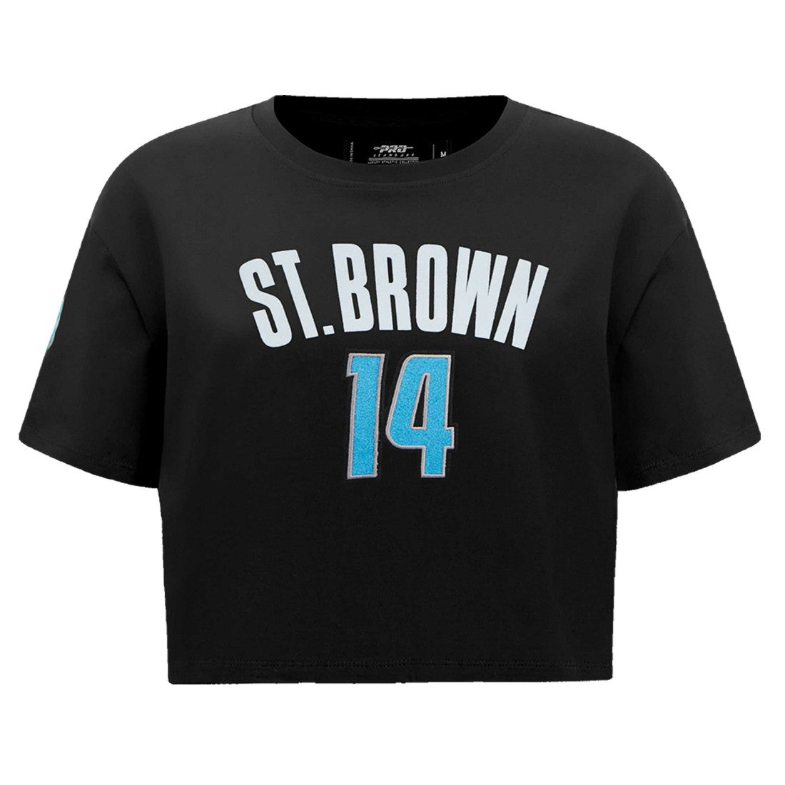 Amon-Ra St. Brown Detroit Lions Pro Standard Women's Player Name & Number Cropped Boxy T-Shirt Black | NFL