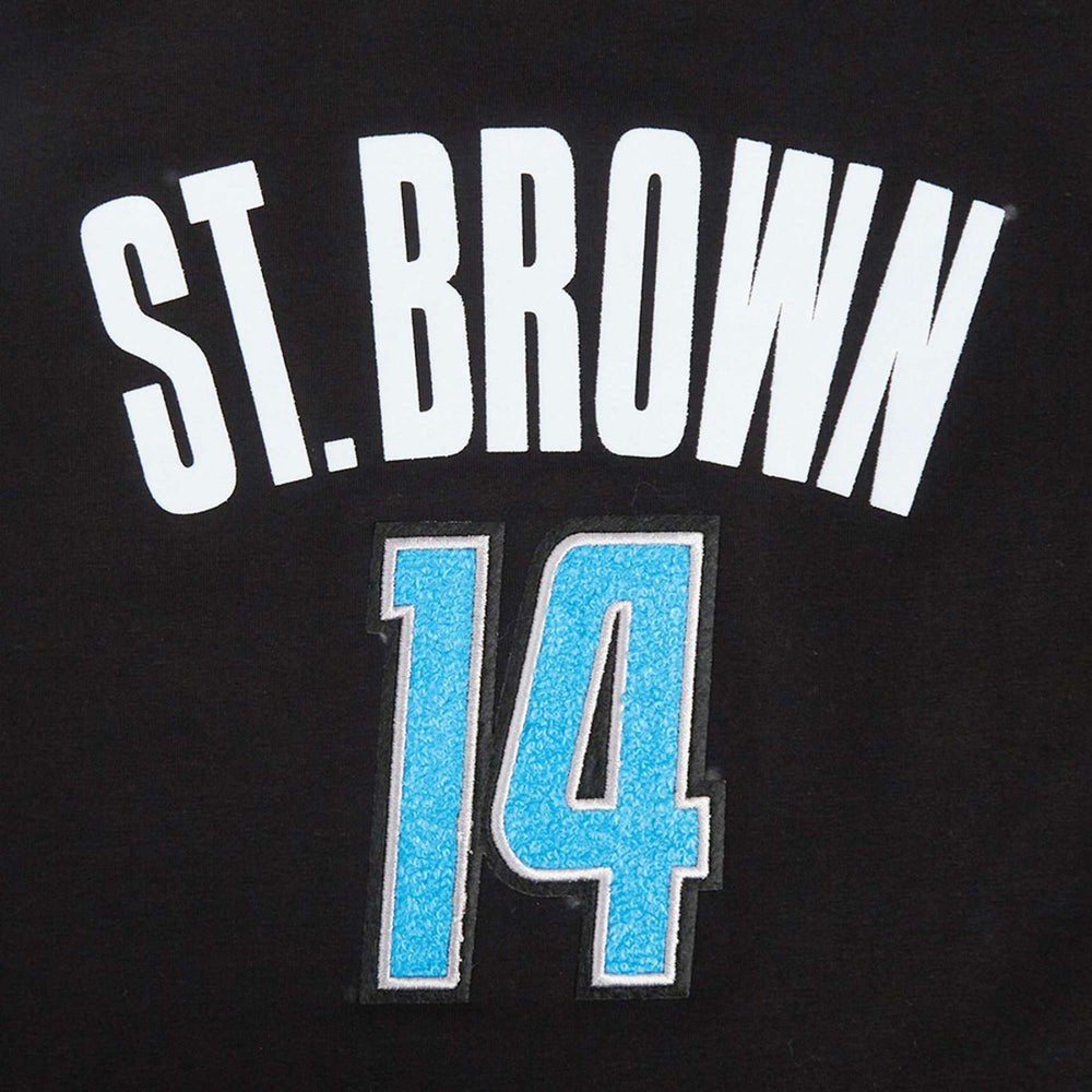 Amon-Ra St. Brown Detroit Lions Pro Standard Women's Player Name & Number Cropped Boxy T-Shirt Black | NFL